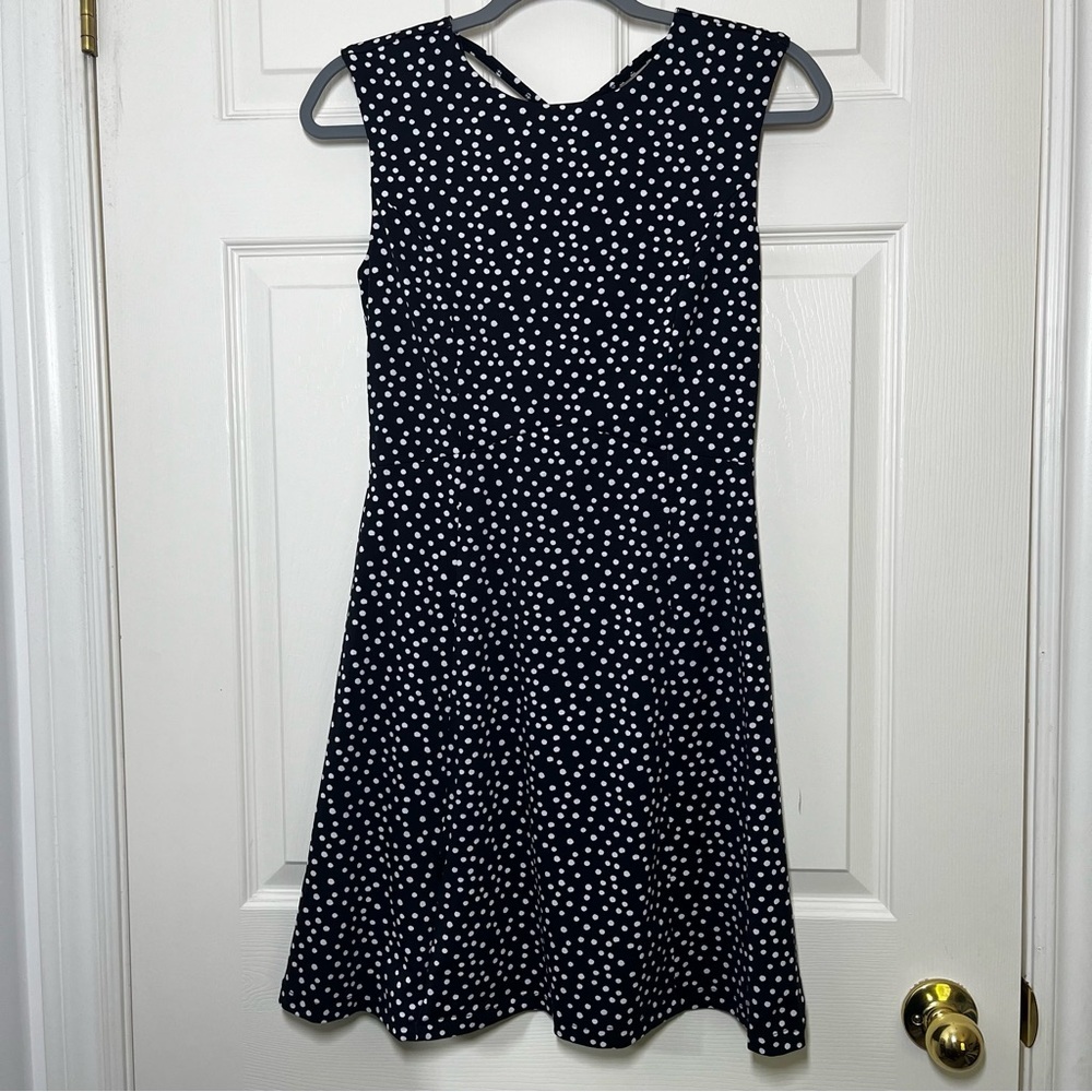 TITLE NINE Black and White Polka Dot Diamalete Mini Dress Size XS